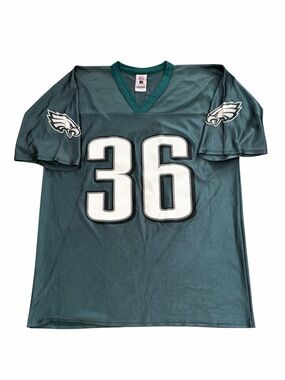 VTG Philadelphia Eagles Brian Westbrook Football Jersey Mens Large #36 Green